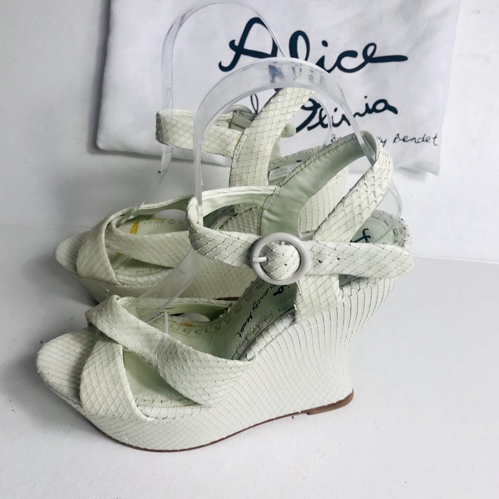 Alice + Olivia Python Chunky Platform Wedge - image 4